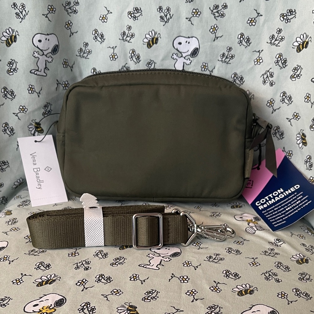 Vera Bradley Convertible Pouch Crossbody in Climbing Ivy Green